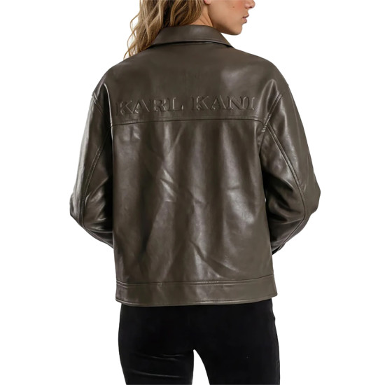 Karl Kani Γυναικείο μπουφάν OG PU Leather Boxy Jacket